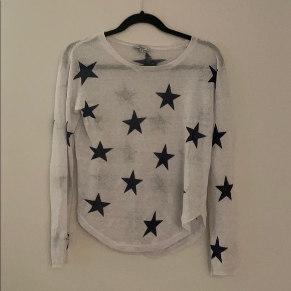Rails Perri White Navy Stars NWOT Trendy Sweater - Picture 5 of 8
